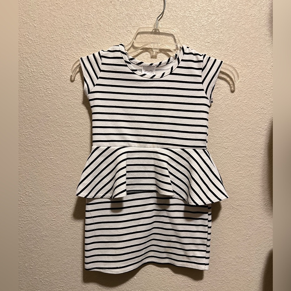 Striped peplum dress
